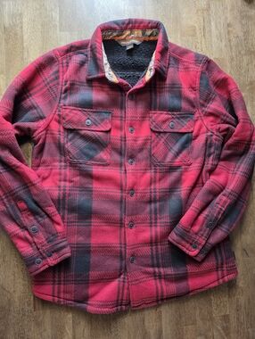 Realtree Sherpa-Lined Cozy Plush Fleece Shirt Jacket